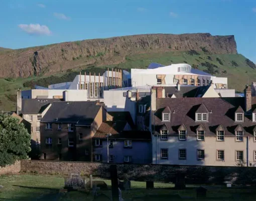 Scottish Parliament building design by architect Enric Miralles