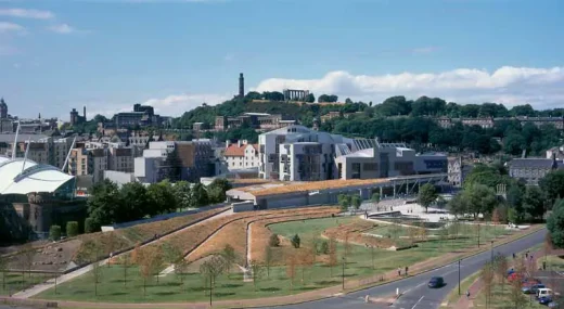 Scottish Parliament building design by architect Enric Miralles