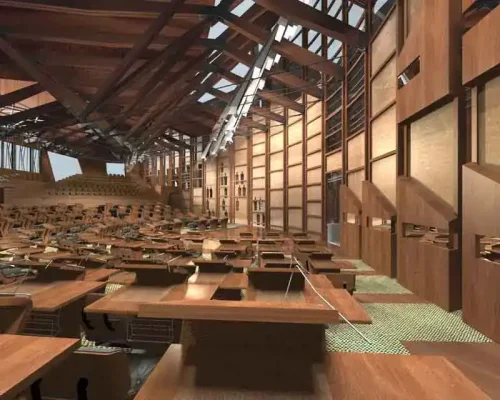 Scottish Parliament Building debating chamber