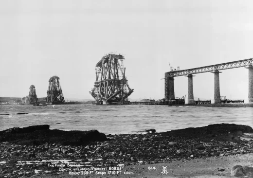 Forth Bridge under construction